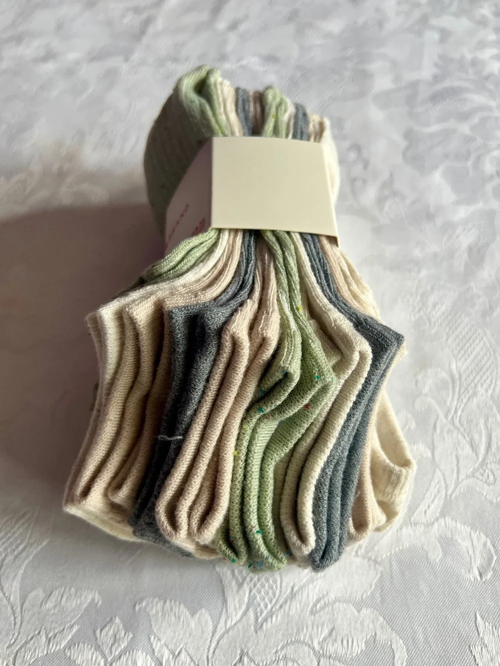 Lucky Brand No-Show Socks Multi-Color Pack (Light Green, Cream, Gray, Tan)